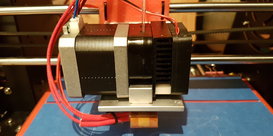 Picture of extruder assembly in correct orientation