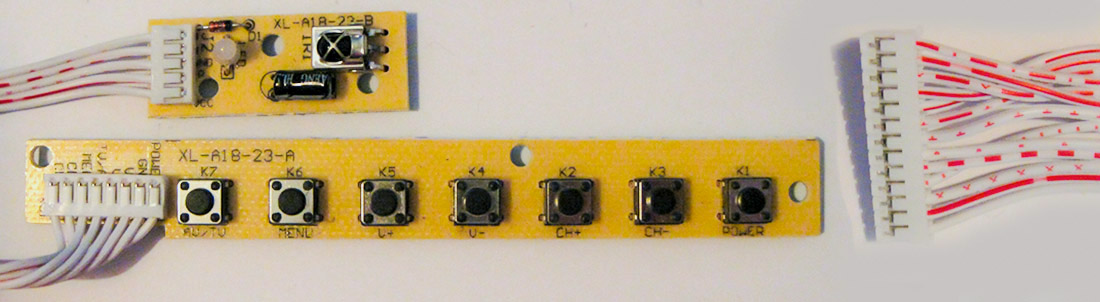 The seven switch control board assembly for the V56 board